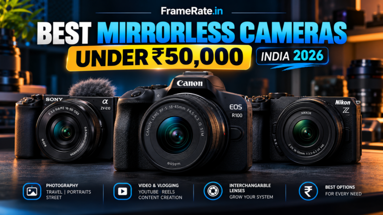 Best Mirrorless Cameras Under ₹50000 in India (2026)